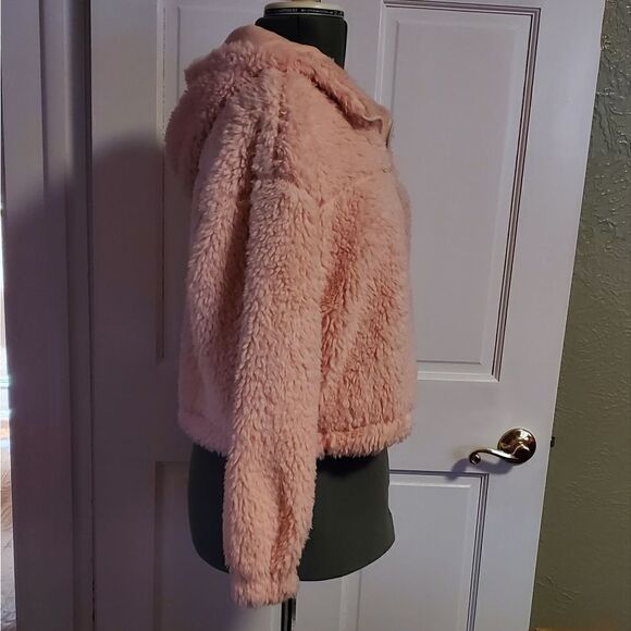 BDG Urban Outfitters Cropped Teddy Jacket - Size L - Picture 3 of 8